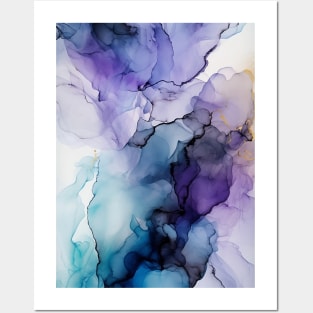 Pretty Purple - Abstract Alcohol Ink Art Posters and Art